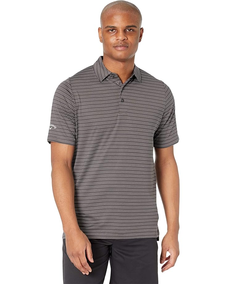 Callaway Fine Line Ventilated Stripe Polo Men's Asphalt 2026 New Arrivals
