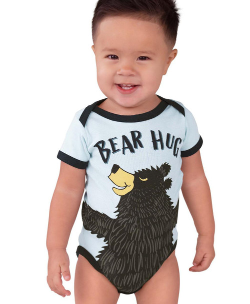 Lazy One Bear Hug Blue Infant Creeper Onesie 2026 Sale