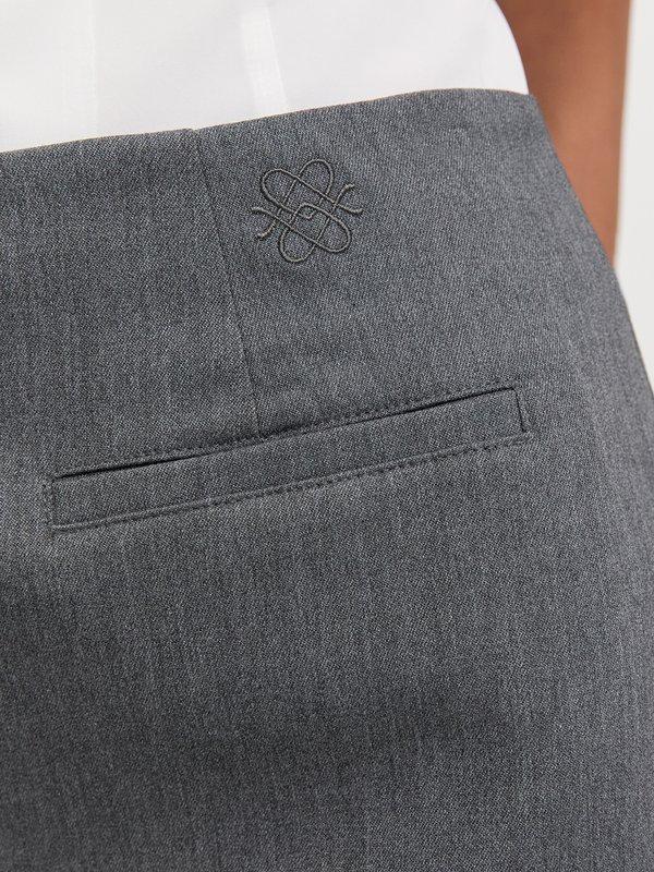 Pomelo Pomelo Lace Trim Tube Skirt - Mid Grey